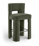 Zuno - Velvet Performance Fabric Upholstered Bar Stool (Set of 2)