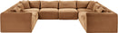 Shaggy - Fabric 8 Piece Modular U-Shaped Sectional