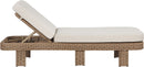Sandbay - Olefin Water Resistant Fabric And Wicker Outdoor Patio Lounge Chair