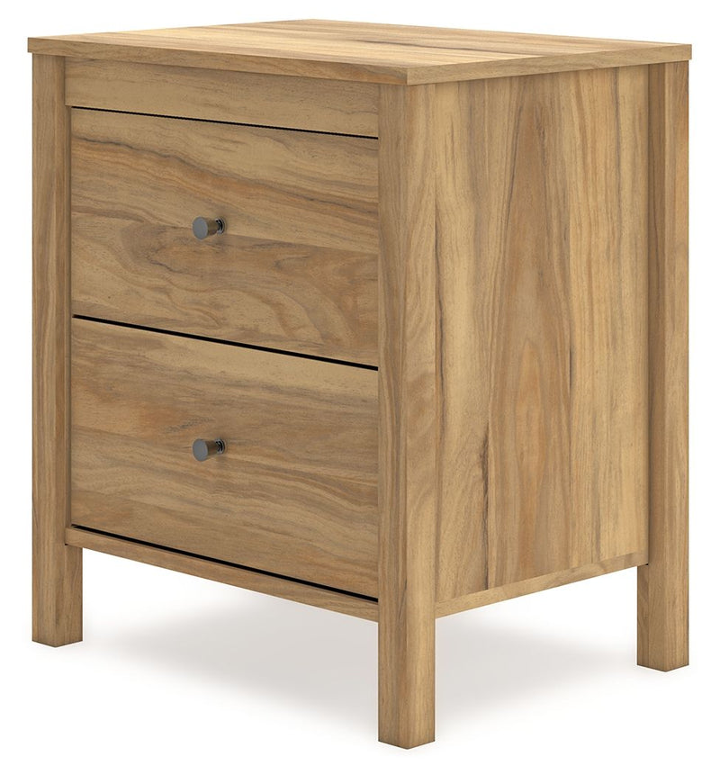 Bermacy - Two Drawer Night Stand - Light Brown