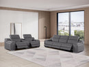 1116 - 6-Piece Modular Power Reclining Sofa And Console Loveseat Set In With 5 Power Recliners & Power Headrests