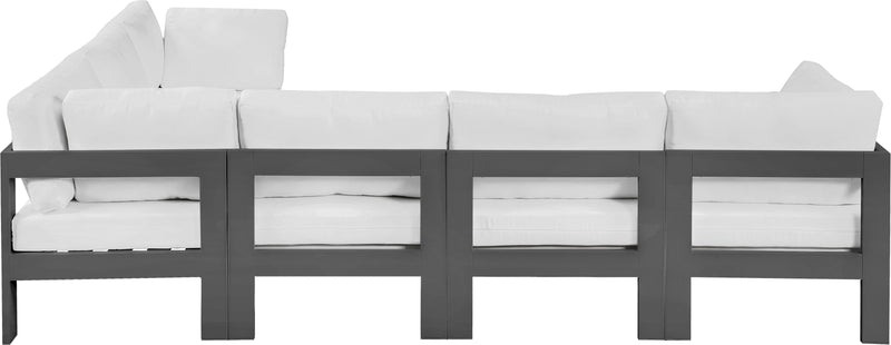 Nizuc - Outdoor Patio 6 Piece Modular Sectional With Gray Frame