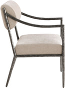 Bastille - Upholstered Dining Arm Chair (Set of 2) - Silver Frame