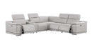 2679 - 6-Piece L-Shaped Power Reclining Sectional In Genuine Leather (3 Recliners)