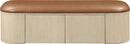 Velden - Upholstered Storage Bench With Stained Natural Base