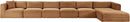 Shaggy - Fabric 6 Piece Modular Sectional With Chaise