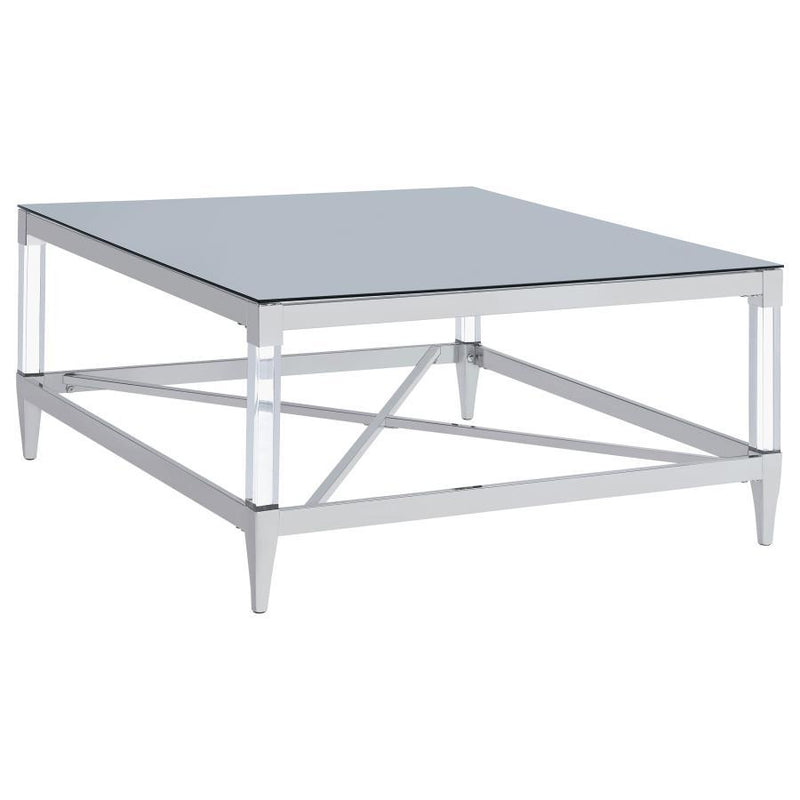 Lindley - Square Tempered Mirror Acrylic Table