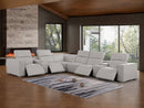 1208 - 8 Piece L Shaped Leather Sectional With 4 Power Recliners & Power Headrests