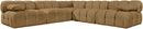Orin - Velvet Fabric 5 Piece Modular Sectional