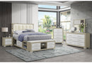 Madison & Emma - 5 Piece Full Bedroom Set - Natural / White