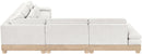 Turin - Chenille Fabric Upholstered Modular Sectional - White