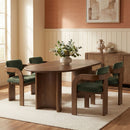 Cedra - Velvet Performance Fabric Upholstered Dining Chair (Set of 2) - Brown Frame