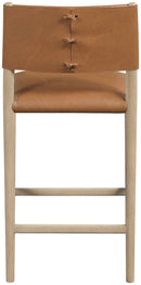 Andie - Vegan Leather Upholstered Counter Stool - Natural Base