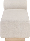 Zephyr - Linen Textured Fabric Upholstered Chaise - Painted Natural Base