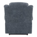 Omarion - Power Recliner With Lift, Heating & Massage - Blue Chenille