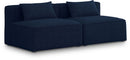 Cube - Linen Modular 2 Seat Armless Sofa