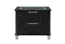 Lando - Nightstand With Speaker And Wireless Charging Platform - Black