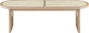 Canovia - Solid Wood And Faux Cane Bench