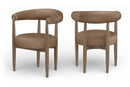 Sable - Vegan Leather Upholstered Dining Chair (Set of 2) - Brown Base