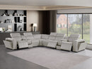 1224 - 8-Piece L-Shaped Sectional Sofa In With 3 Power Recliners & Power Headrests