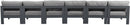 Nizuc - Outdoor Patio 6 Seat Armless Modular Sofa With Gray Frame