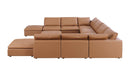 1100 - Top-Grain Italian Leather 11-Piece Sectional With Chaise