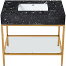 Marmo - Engineered Marble Bathroom Vanity With Gold Base