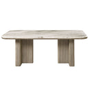 Charity - Dining Table - Natural Marble Top & Gray Oak