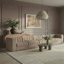 Rummi - Velvet Performance Fabric Upholstered 5 Piece Modular Sofa