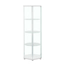 Zahavah - 4-Shelf Hexagonal Clear Glass Curio Cabinet