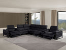 1246 - 8-Piece L-Shaped Modular Power Reclining Sectional With 3 Power Recliners And Power Headrests