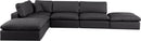 Comfy - 6 Piece Faux Leather Modular Sectional
