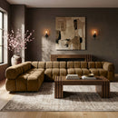 Orin - Velvet 6 Piece Modular L-Shaped Sectional