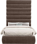 Adam - Chenille Fabric Bed With 89" Headboard