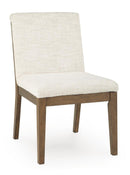 Marxmore - Dining Upholstered Side Chair (Set of 2) - Beige / Brown