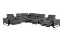 1246 - 8-Piece L-Shaped Modular Power Reclining Sectional With 3 Power Recliners And Power Headrests