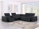 1208 - 6-Piece L-Shaped Leather Reclining Sectional With 3 Power Recliners