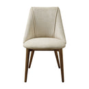 Willene - Side Chair (Set of 2) - Beige Fabric & Walnut