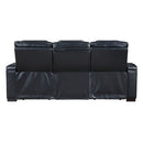 Ephron - Power Motion Sofa With Dropdown Table, Wireless Charging, Reading Light, Power Headrests & LED - Black