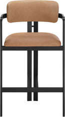Aurum - Vegan Leather Upholstered Counter Stool With Graphite Black Base