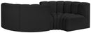 Arc - Boucle Fabric 4 Piece Curved Modular Sofa