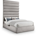 Adam - Boucle Fabric Bed With 89" Headboard