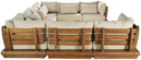 Mirella - 8 Piece Water Resistant Fabric Upholstered Outdoor Patio Modular Sectional