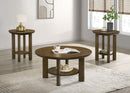 Ottowa - Round Wood Coffee Table Set