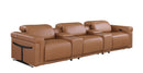 1126 - 5-Piece Modular Power Reclining Sofa In With 3 Power Recliners & Power Headrests