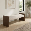 Hickory - Fabric Upholstered Bench - Brown Frame