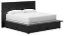 Londer - King Panel Bed - Black
