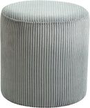 Roy - Round Microsuede Ottoman / Stool