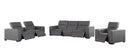 1208 - Modular Leather Set With 5 Power Recliners & Power Headrests