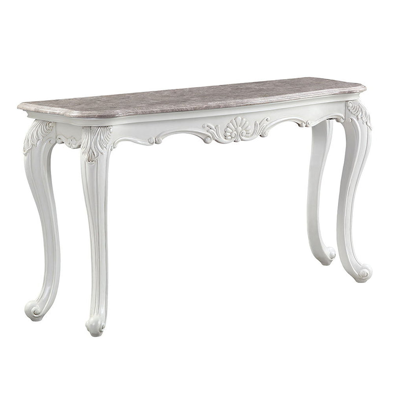 Ciddrenar - Sofa Table - Marble Top & White